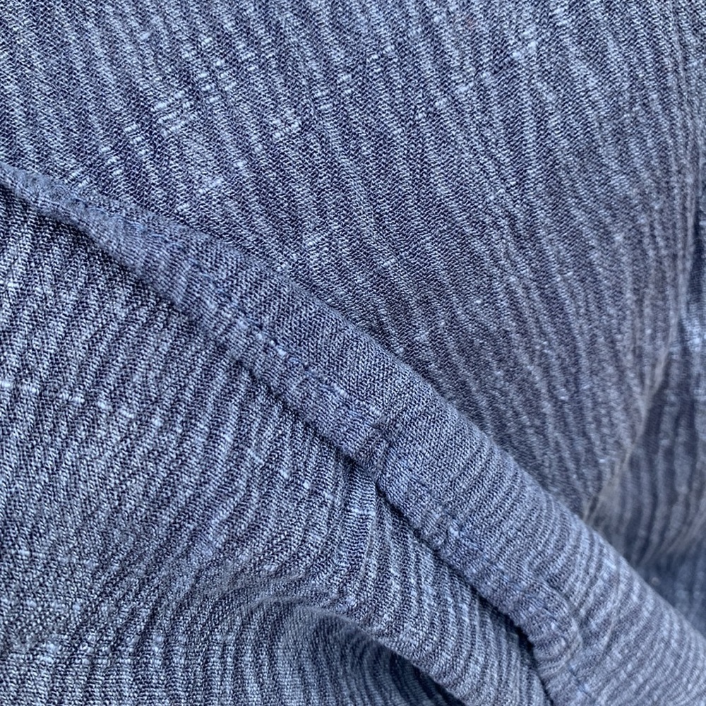 Annabelle Indigo Denim Blue Open Inset Design Flutter Sleeve Top NWT - Picture 10 of 13